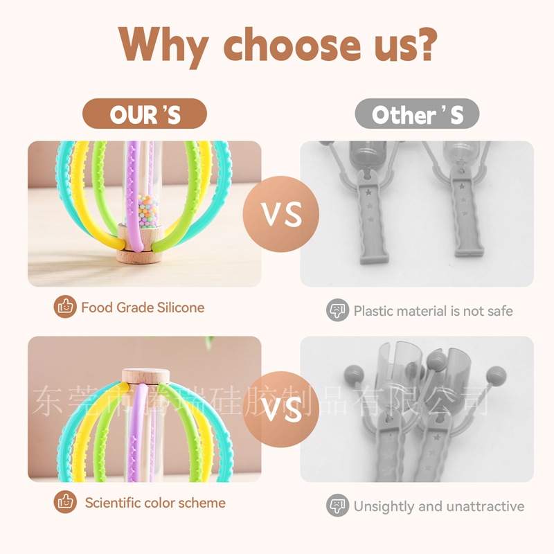 婴幼儿曼哈顿球宝宝啃咬牙胶手抓球立体摇铃安抚磨牙棒咬咬乐玩具详情19