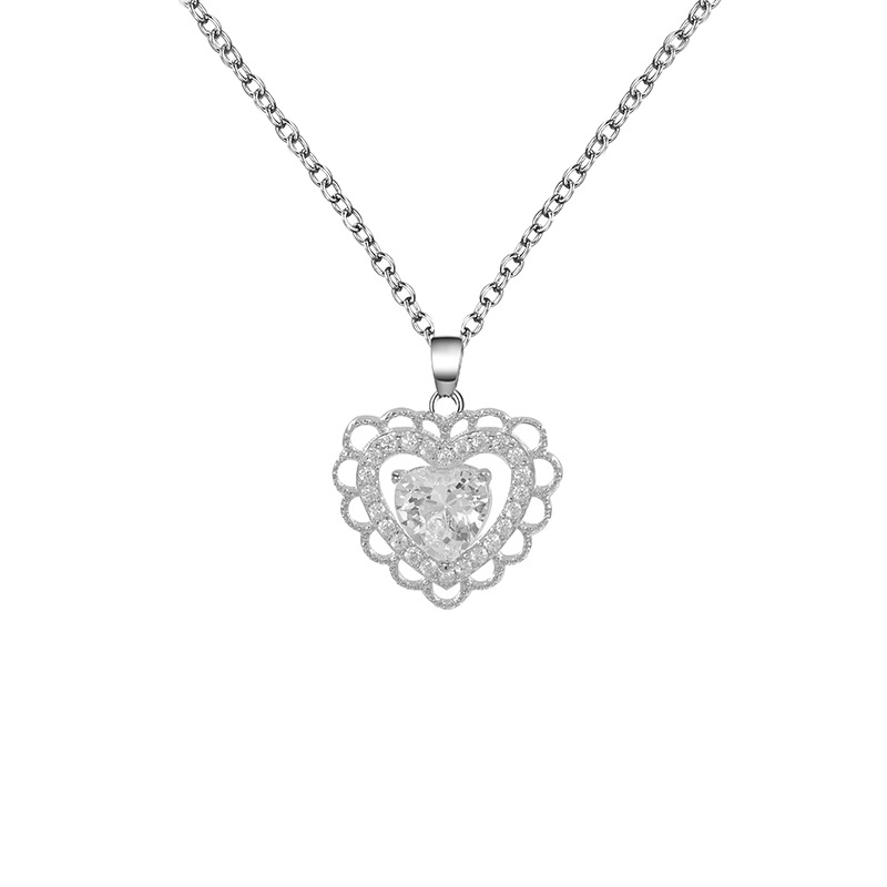 Zhuoheng Zhenxuan s925 Pure Silver Clover Necklace with micro-inlaid zircon, exquisite and compact design, fashionable little dress necklace for women pic 25