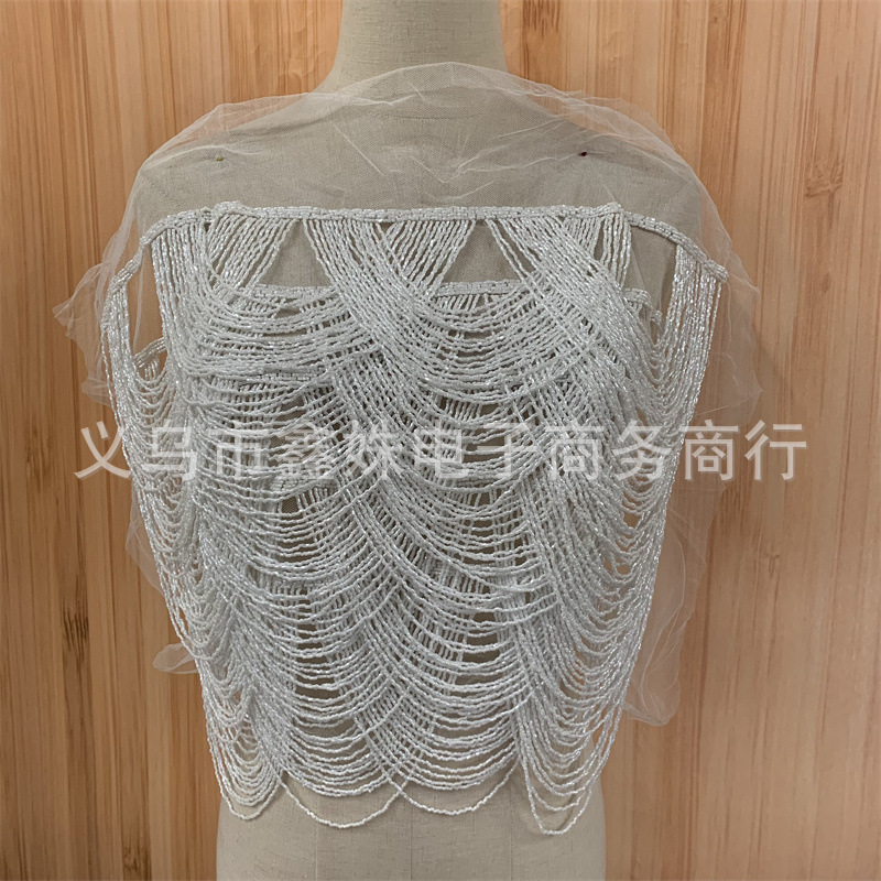 New tassel clothing, wedding dresses and evening gowns, handcrafted tassel applique garments pic 15