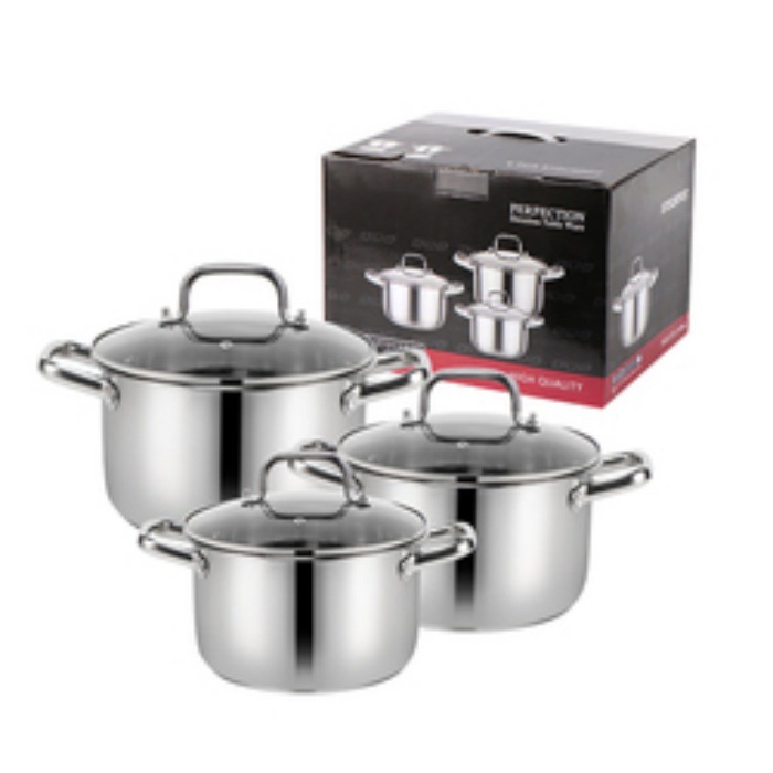 外贸热卖不锈钢12件套装锅活动礼品锅具 商用厨房汤锅10件套装锅详情1