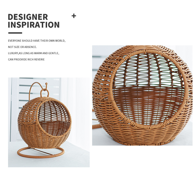 仿藤编织创意家用桌面水果篮子点心糖果篮水果吊篮零食收纳篮详情7