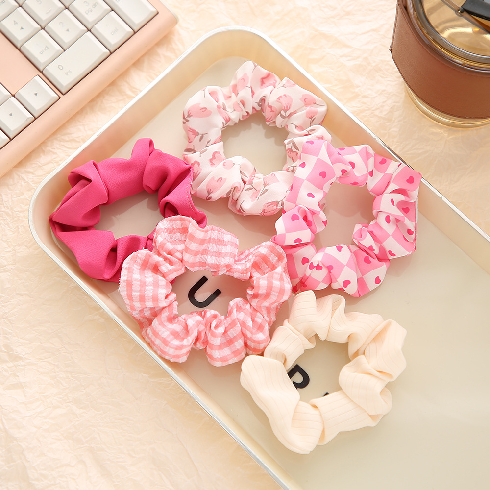 New sweet and charming color series of large intestine hair bands, Korean version of organa hair ties, INS style high-elasticity wholesale hair accessories and headwear pic 1