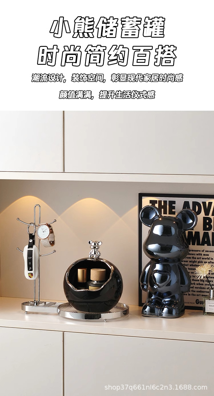 网红暴力熊摆件爱心熊存钱罐家居客厅酒柜电视柜装饰乔迁新居礼品详情7