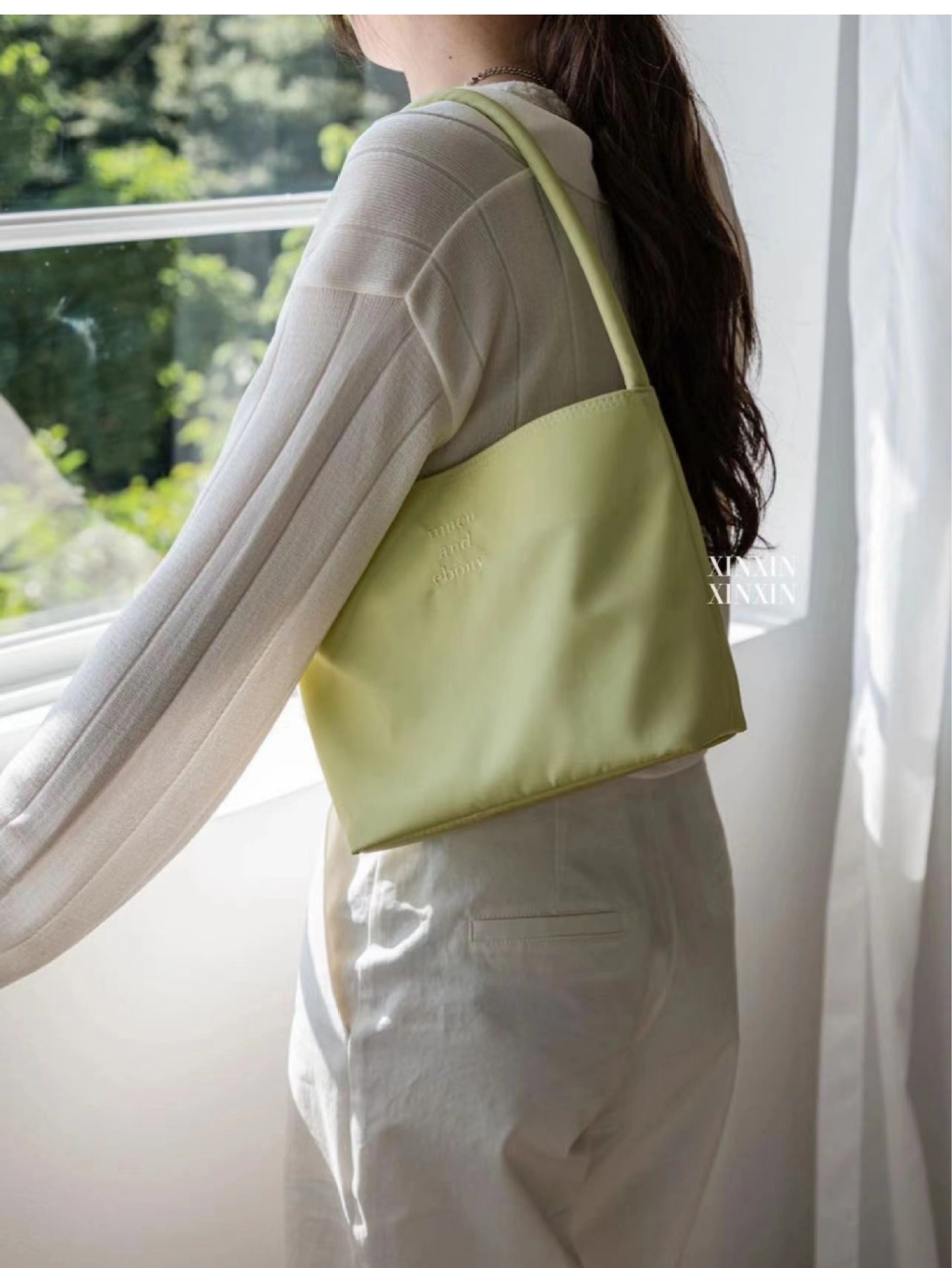 much and eboy2024 new bucket bag, a simple, casual and versatile handbag for women with nylon axils pic 5