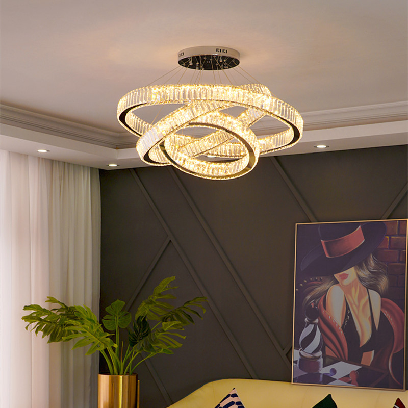 客厅吊灯2025年挑空楼梯吊灯轻奢水晶灯楼中楼餐吊灯具别墅楼吊灯详情23