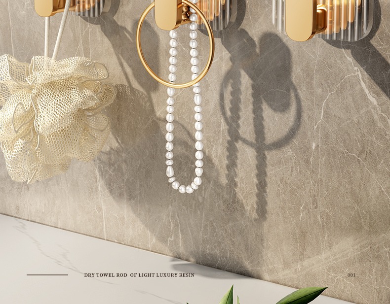 Light luxury, hole-free transparent hook, strong adhesive hanger, wall-mounted, bedroom door behind clothes, no trace hook pic 2