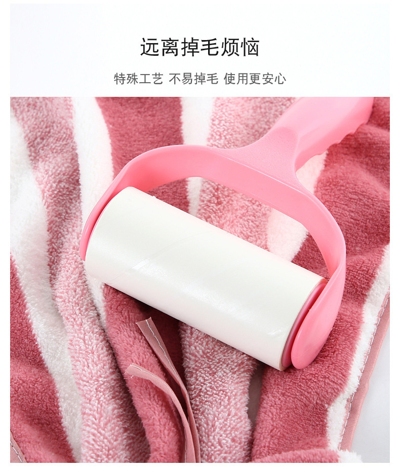 【 Chi Jia 】 Warp knitted coral Fleece AB wide strip bow hand towels, soft absorbent hanging cloths for kitchen and bathroom pic 5