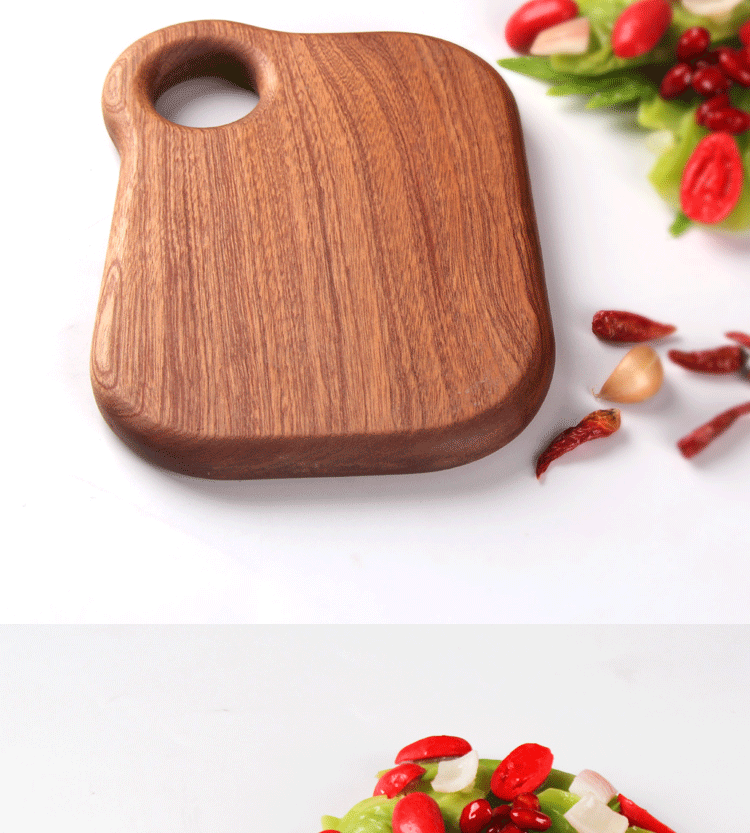 乌檀木实木整木菜板水果板面包板木质切菜板砧板案板牛排板辅食板详情9