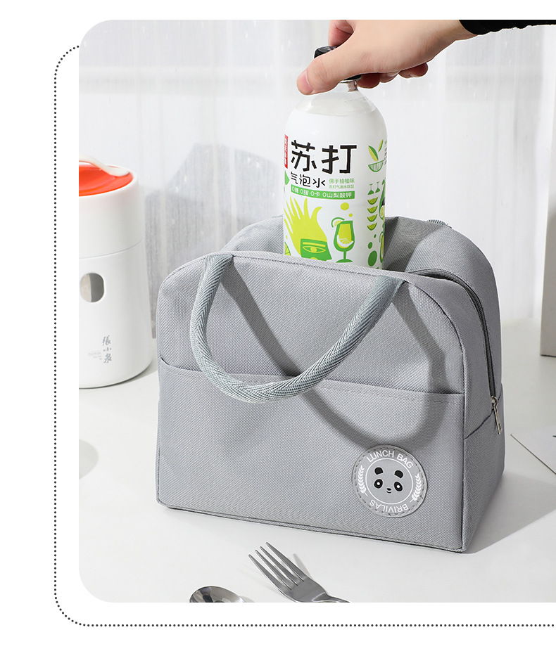 Cationic Bear logo bento Bag, student bento bag, lunch bag for working adults, cold and fresh-keeping portable insulated bag pic 16