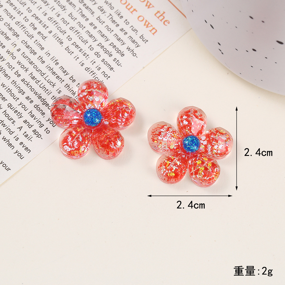 Epoxy resin AB glue, rabbit and butterfly resin with red sequined cut parts, diy jewelry accessories, hair accessory materials, handcrafted jewelry accessories pic 10