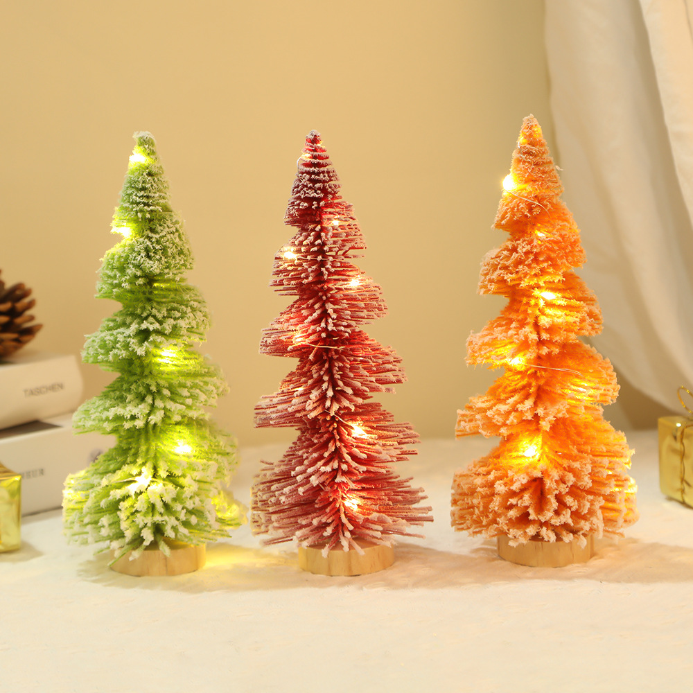 新款螺旋圣诞树迷你圣诞小树桌面摆件橱窗摆台圣诞礼物带灯圣诞树详情2