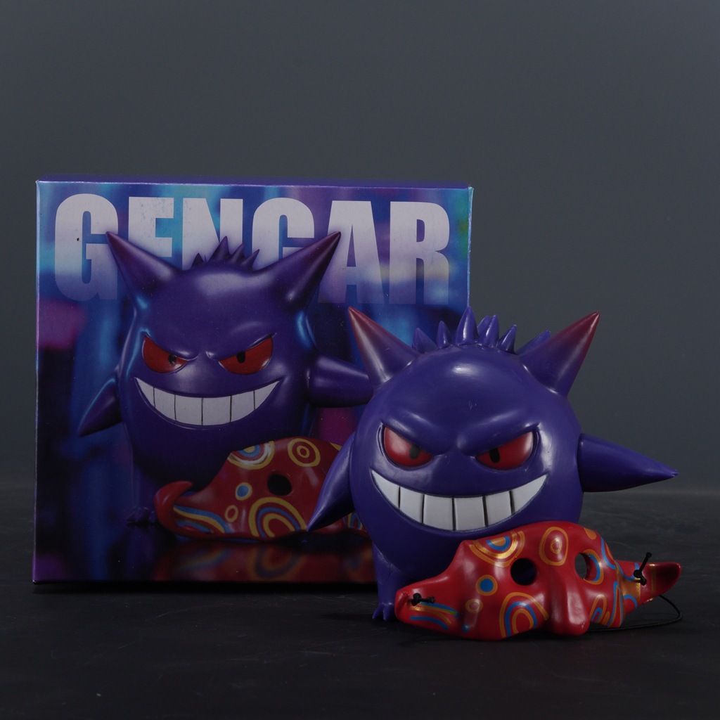 批发盒装神奇宝贝宠物小精灵吴彦祖耿鬼手办摆件模型公仔戴面具详情7