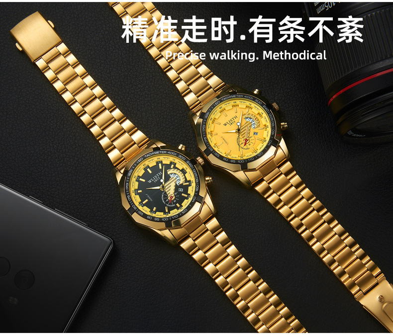 沃力仕腕表防水非机械表大表盘手表超大日历跨境虾皮男士手表批发详情2