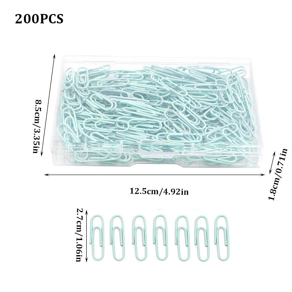 批发200枚/盒38MM彩色包塑回形针收纳文具回旋别针书签试卷标记曲别针详情6