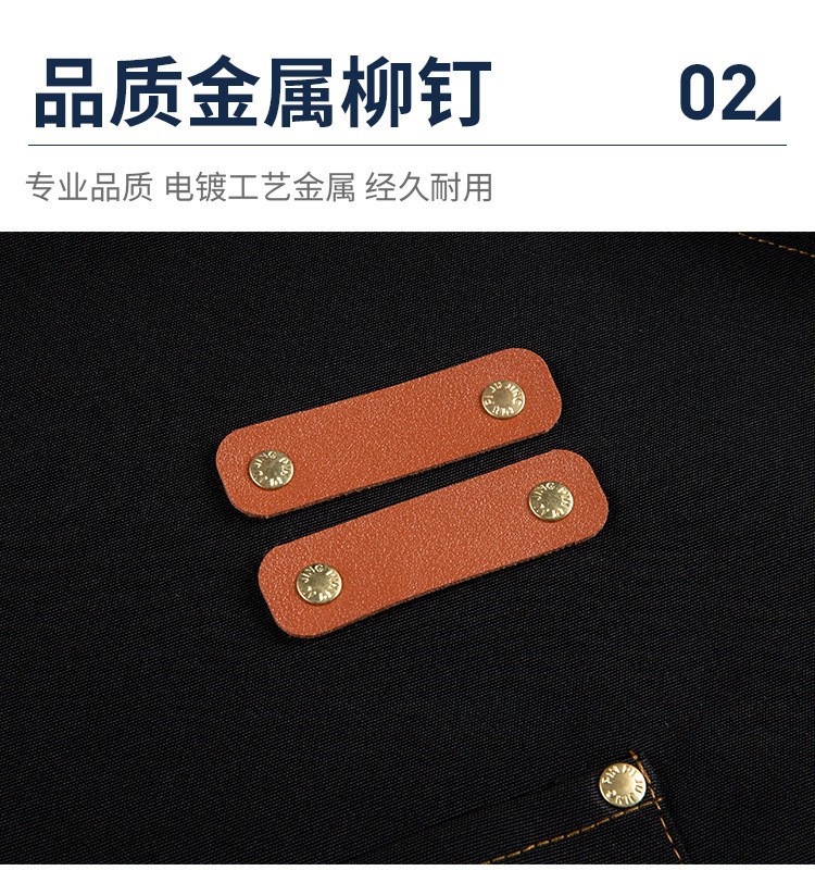 厂家围裙批发咖啡奶茶餐厅网红酒店饭店工作围裙防水挂脖围裙详情10