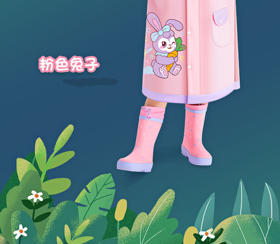儿童雨衣女童女孩2024新款中大童小学生上学专用带书包位加厚雨披详情6