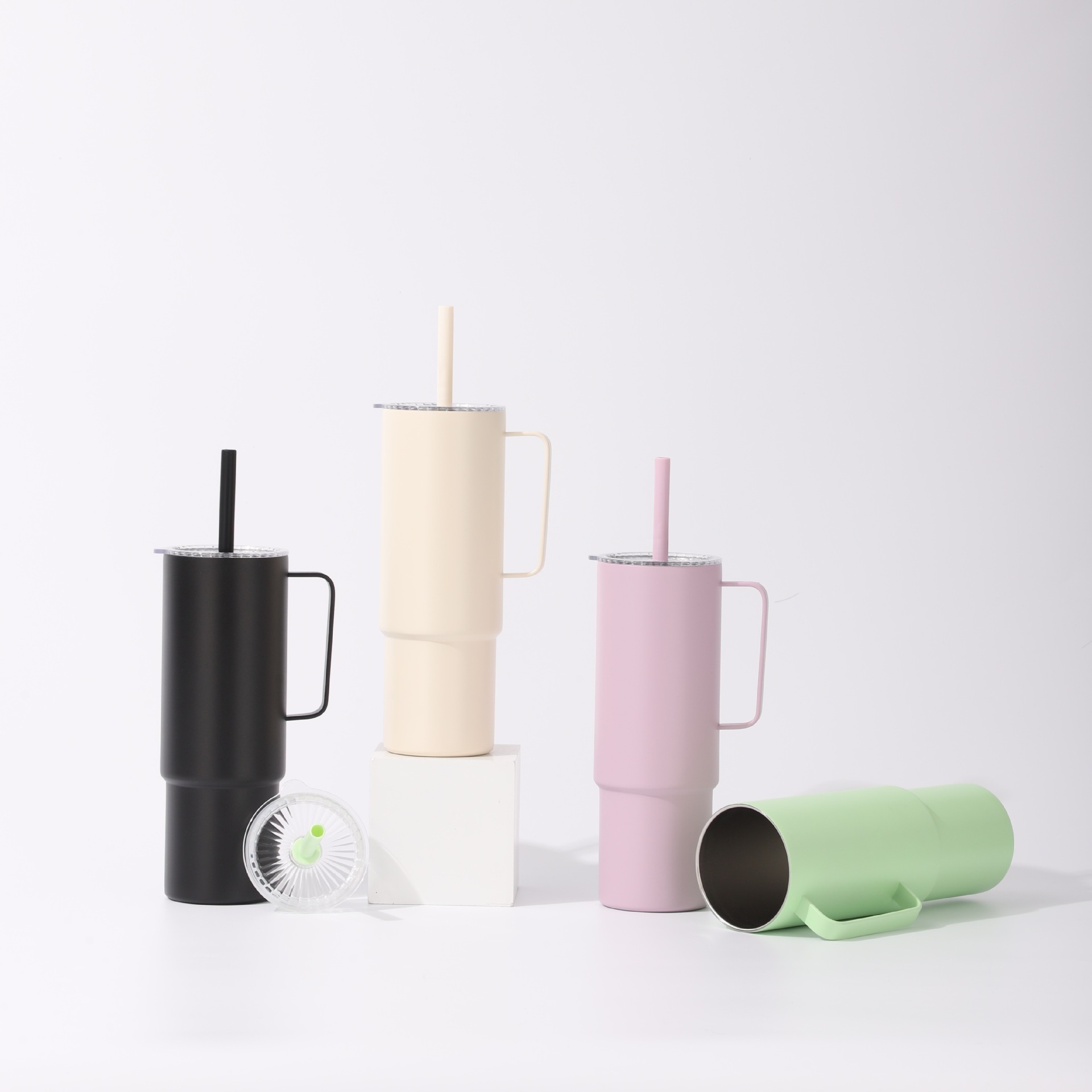 32oz手柄冰霸杯户外运动吸管汽车杯高颜值304不锈钢大容量保温杯详情2