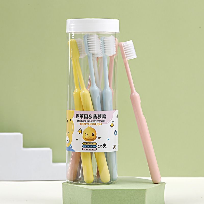 Soft-bristled toothbrush, fine-bristled gum protection, teeth cleaning, student, adult, home, family set, square hole, sensitive for both men and women pic 15