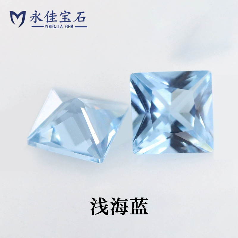 永佳宝石正方形直角车花锆石尖底人造公主方CZ合成裸石2*2~7*7mm详情4