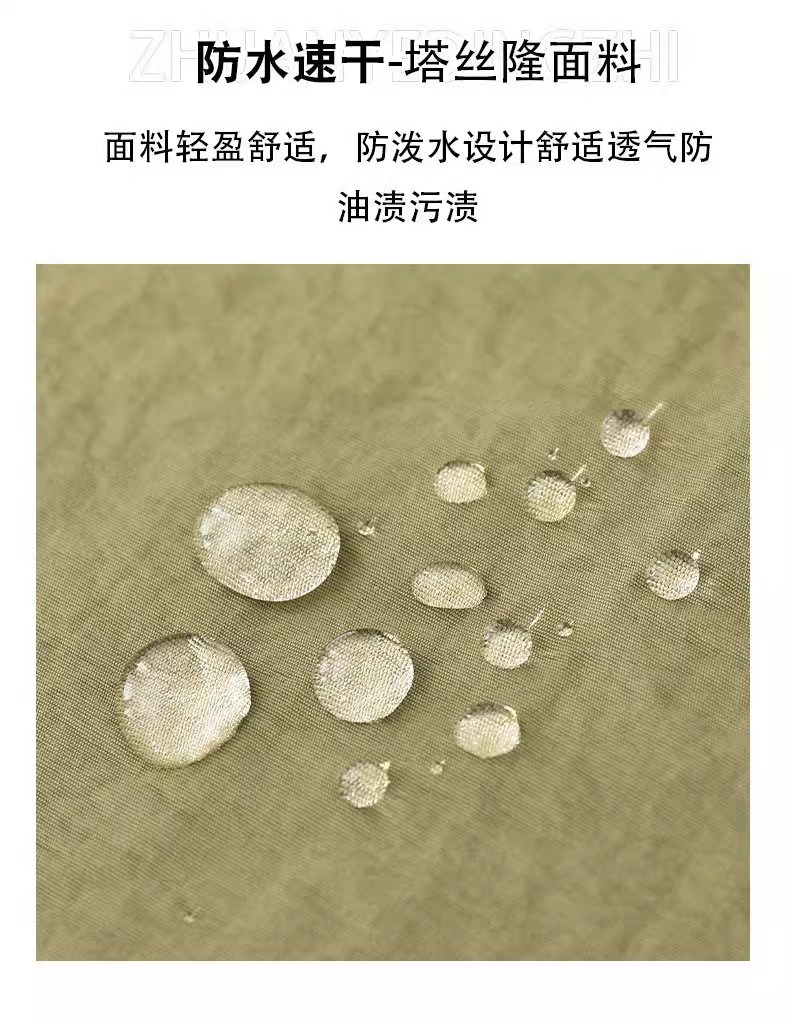 新款工装围裙日式防泼水男女罩衣厨房家用咖啡店工作服可印字批发详情12