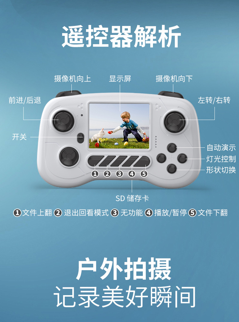 跨境摄影遥控车拍照高清录像实时视频对话越野车儿童遥控汽车玩具详情4