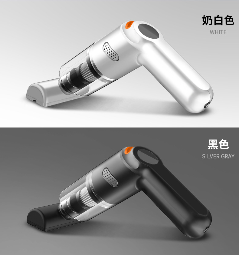 Car vacuum cleaner, car wireless charging, car household handheld, small car interior mini, high power suction pic 16