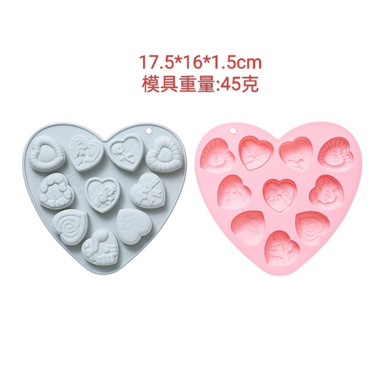 9 líneas de diferentes flores y hierbas forma de silicona de grado alimenticio molde de chocolate caramelo gelatina molde de polvo fresco molde de jabón artesanal DIY pic 19