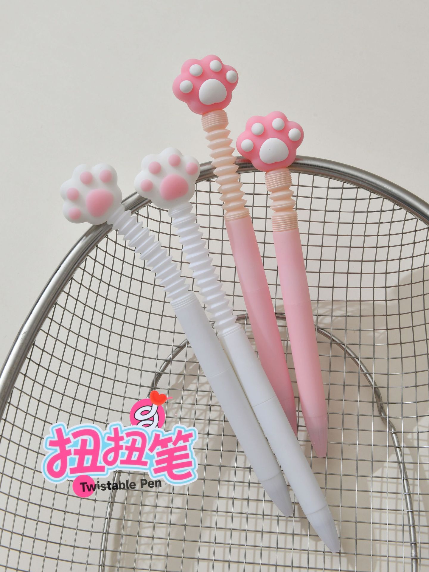新品花朵扭扭中性笔小学生解压高颜值创意文具签字笔毛线花工艺品礼品详情24