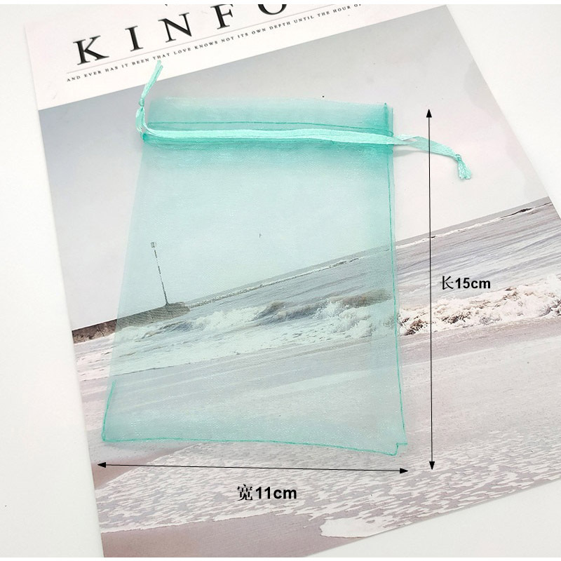 DIY手工香薰蜡片网纱袋包装袋香薰石膏蜡牌抽绳欧根纱束口袋透气详情8