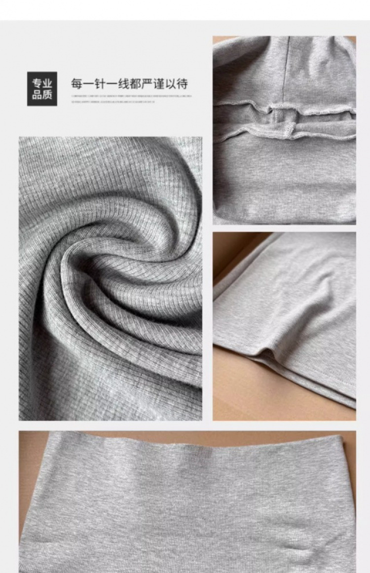 灰色翻腰微喇叭裤女夏季薄款垂感裸感云朵裤小个子显瘦休闲运动裤详情6