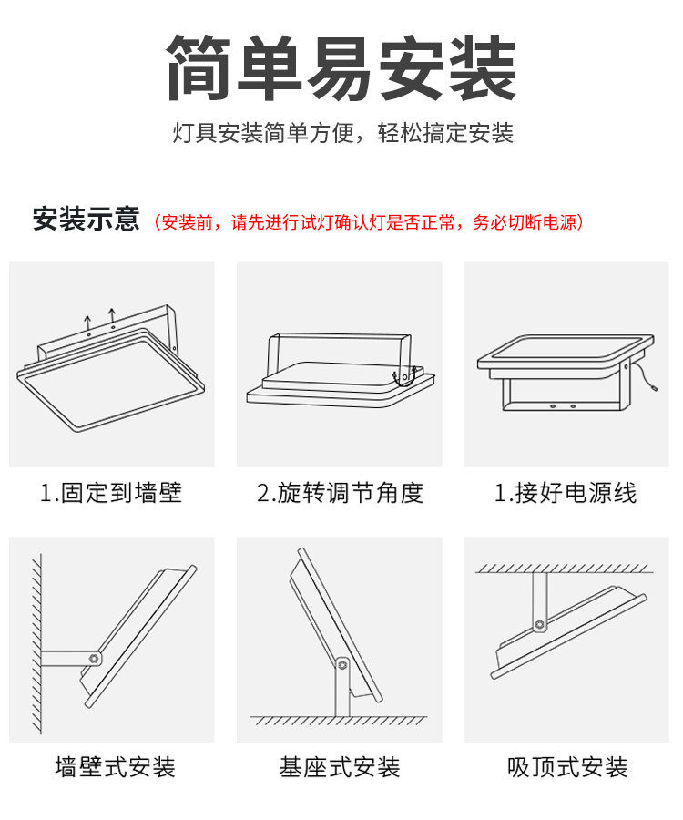 FSL佛山照明 LED投光灯超亮防水路灯展厅厂房照明灯光公园泛光灯详情12