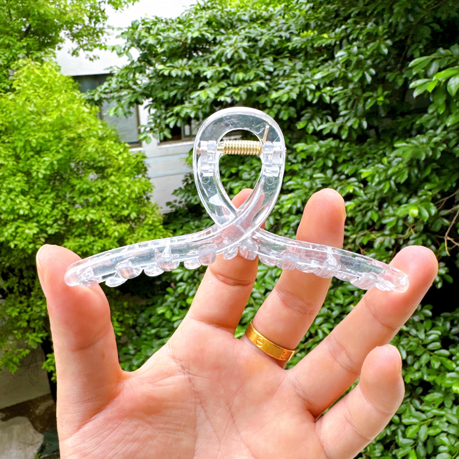 Wholesale of new transparent gripper, back head hair clip, handcrafted shark clip, diy gripper, rough bottom clip pic 2