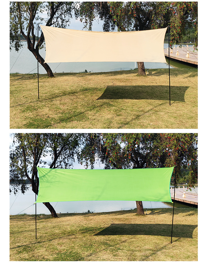 天幕户外3-4人牛津布加厚遮光黑胶遮阳棚防晒野营露营用品帐篷详情18