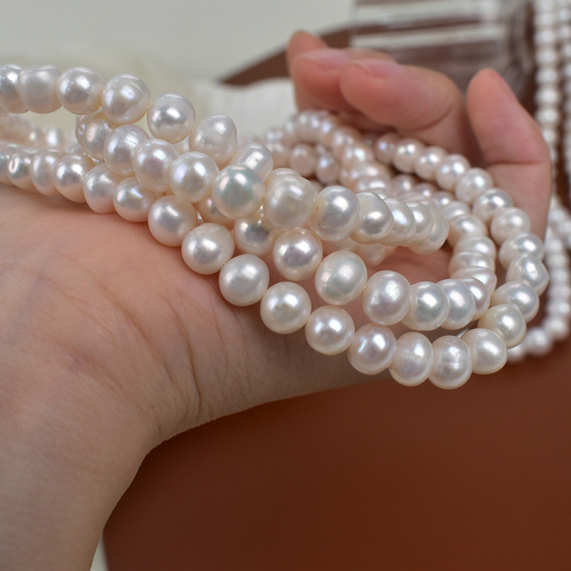 Natural freshwater pearl sweater chain, long, simple and versatile, multi-layer layered cheongsam chain, elegant necklace, Jurchen pearl pic 6