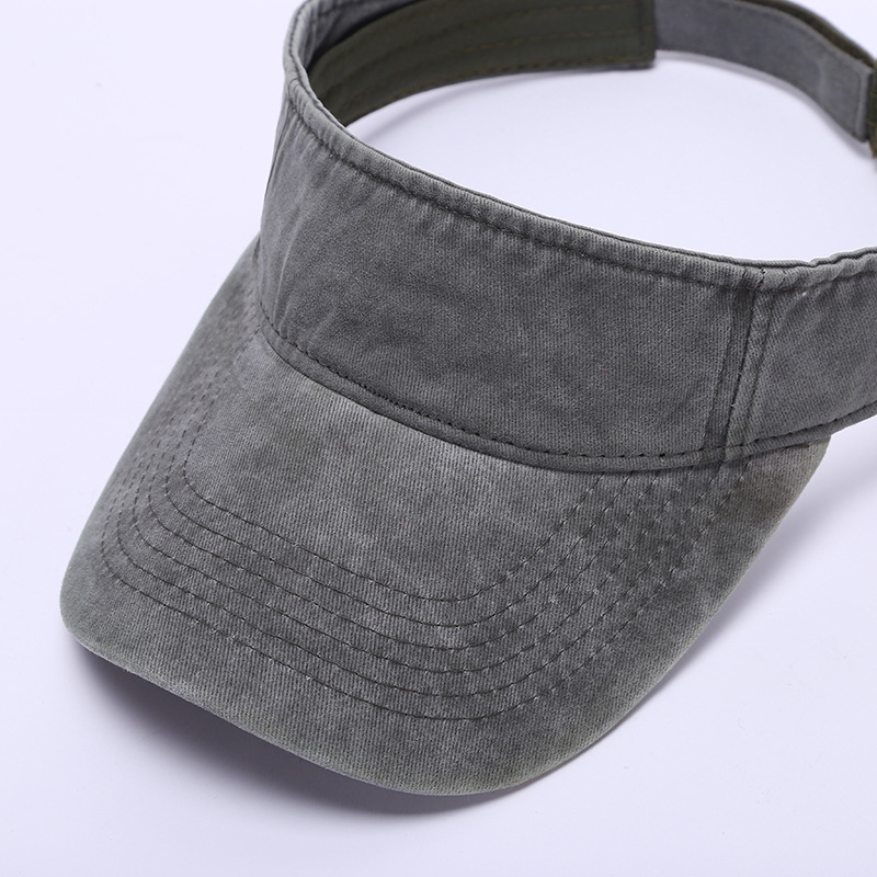 Cross-border in-stock personalized denim hollow top cap, casual solid color breathable buckle baseball cap, adjustable size pic 6