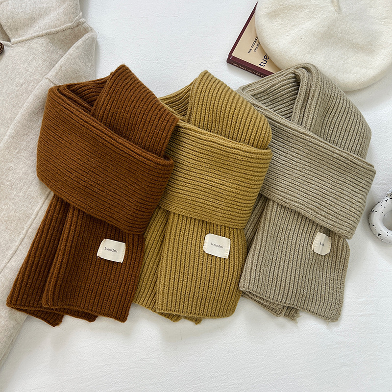 2025 new arrival korea ins viento tejido bufandas hombres y mujeres estudiantes parejas enespesado lana chal moda caliente cuello ropa accesorios pic 7