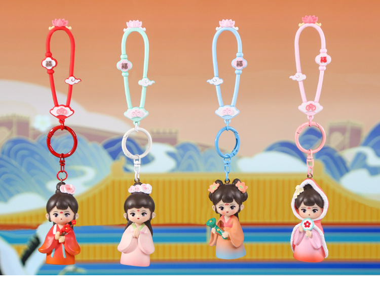 国色长歌钥匙扣 国潮古风古韵设计钥匙扣书包背包挂件挂饰批发详情18
