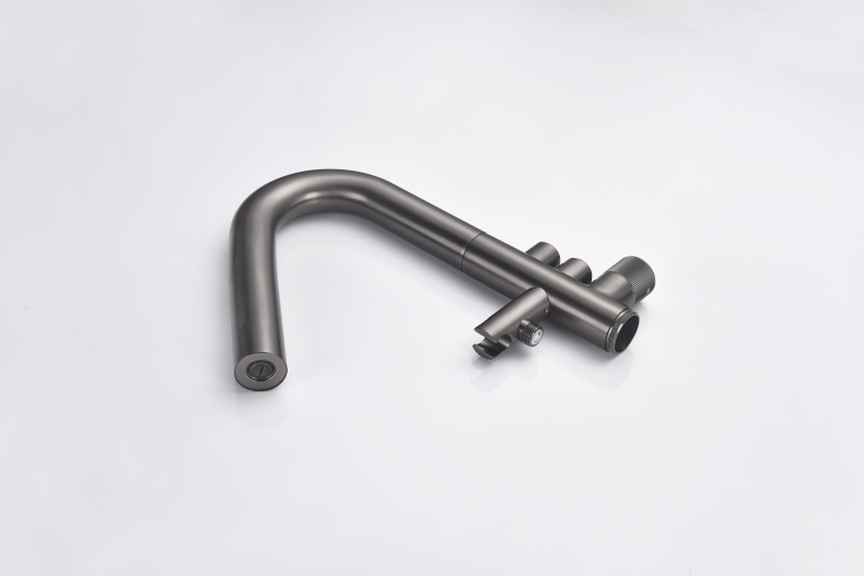 Cross-border exclusive floor-standing shower head set, hotel engineering bathtub, shower tub, edge faucet, shower head, brushed gold pic 19