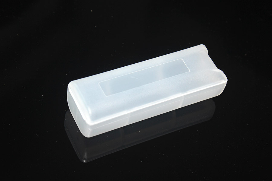 Single-section extended pointed 18650 battery box, 18650 storage box, 21700 plastic box, PP box pic 1