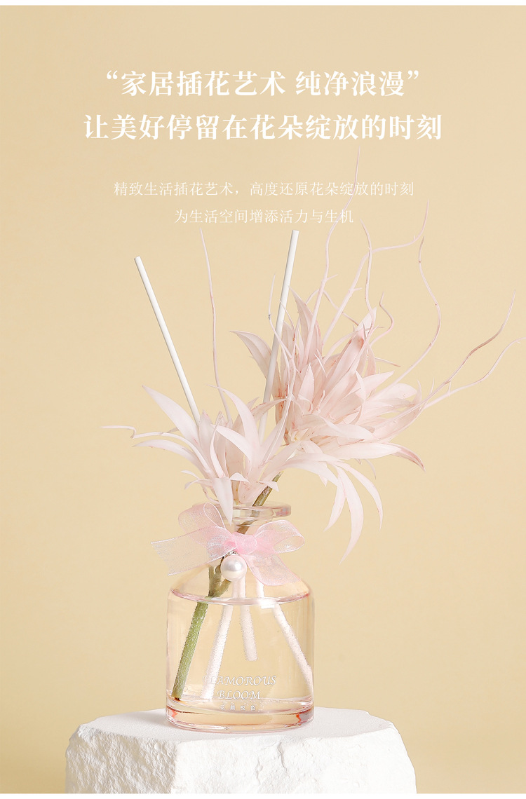 Flower arrangement, home dried flowers, flameless aromatherapy essential oils, home rattan fragrance ornaments, fresh and deodorizing air in the bedroom pic 7