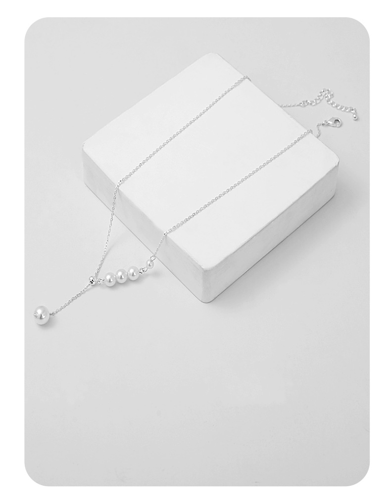 可抽拉Y字珍珠项链女百搭小众轻奢高级感锁骨链气质ins风潮流项链详情9