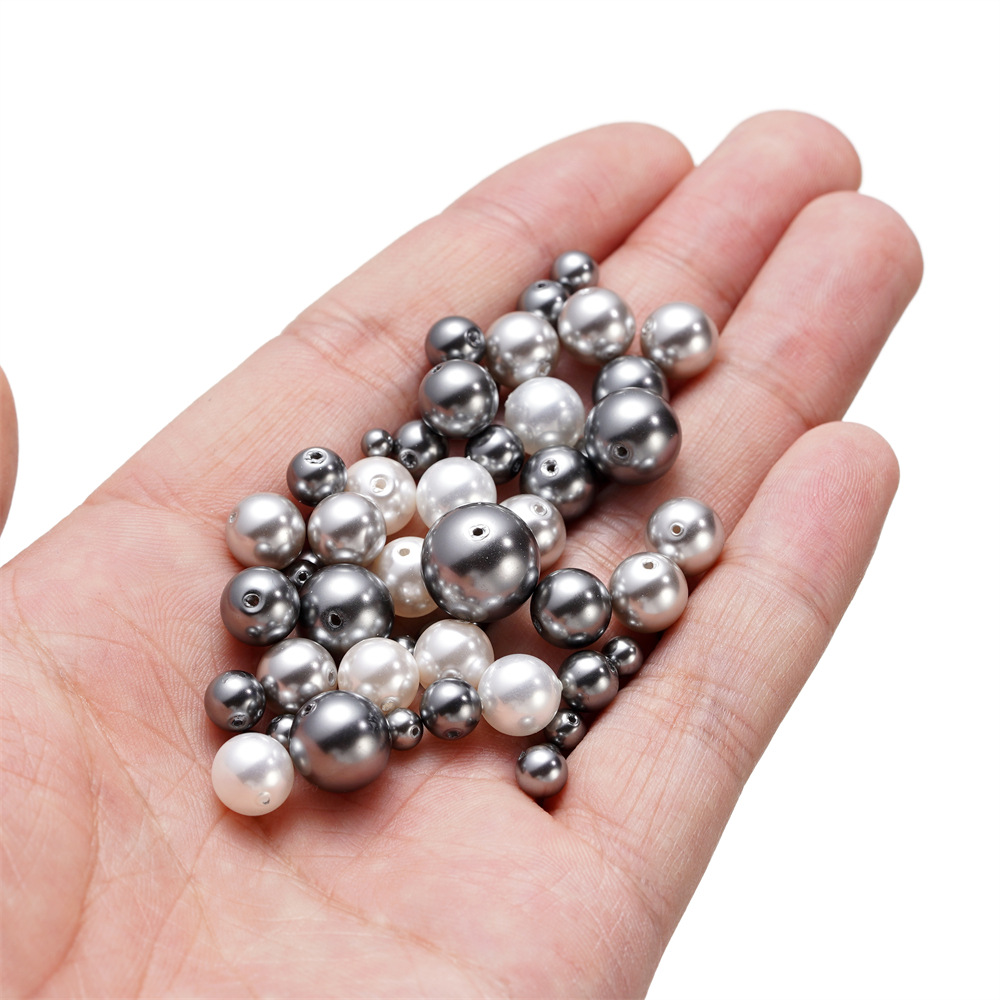 玻璃珍珠直孔散珠施家珍珠 DIY饰品配件散珠串珠子澳白仿珍珠批发详情13