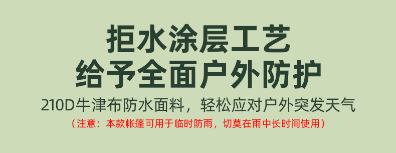 盛源秋日野营自动速开公园帐篷带门厅涂银黑胶户外露营帐篷套装详情36