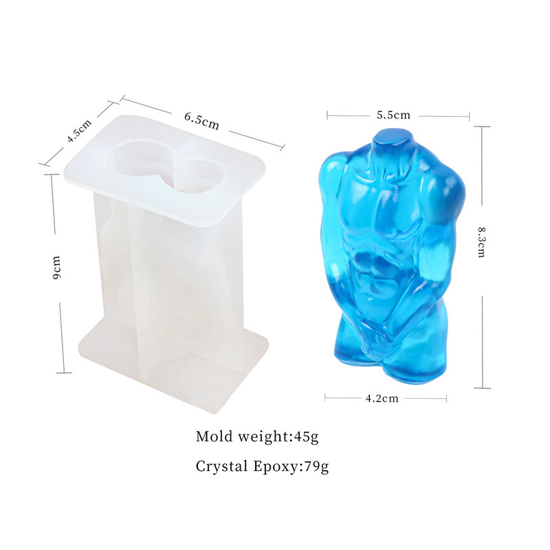 Zhonghui 3D Silicone Candle Molds for Men and Women DIY crystal Resin Scented Plaster Resin human body ornaments pic 8