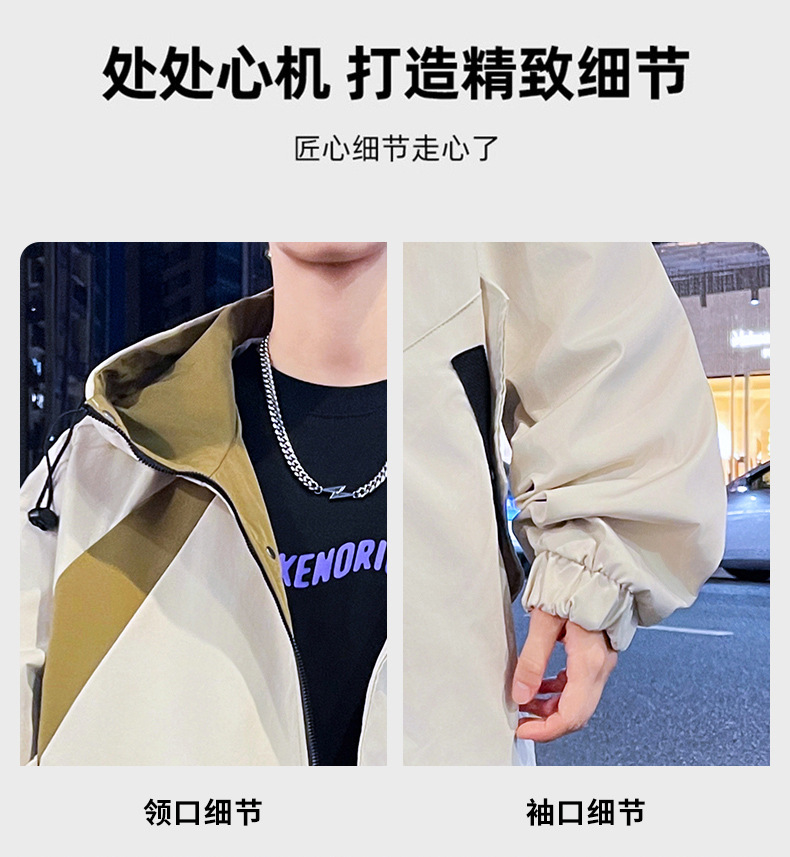 青少年帅气夹克男孩12岁13初高中学生潮流加绒外套15岁大童冲锋衣详情5