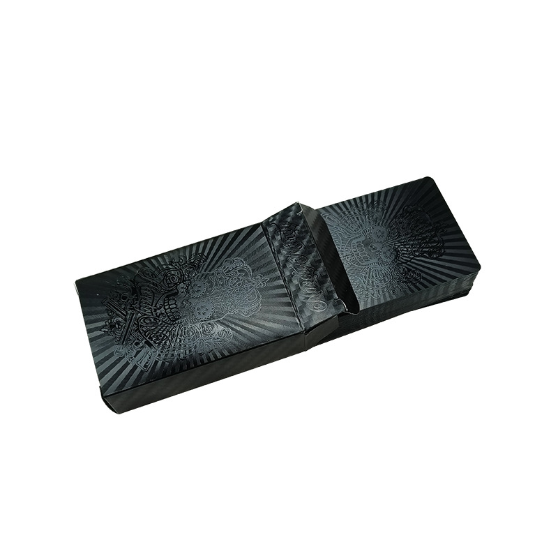 厂家现货金箔土豪纯黑色扑克 德州塑料防水骷髅头出口跨境货源详情9