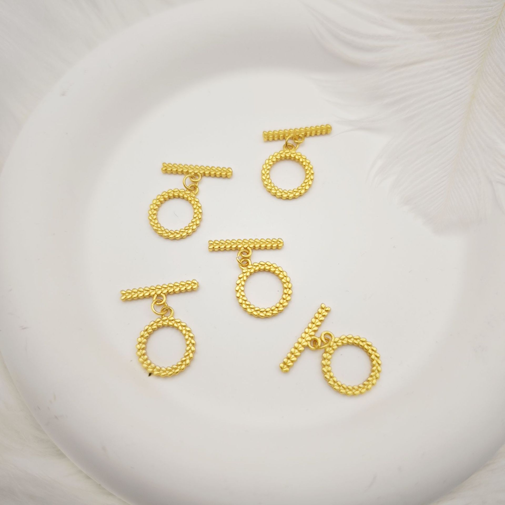 Color-preserving pure copper plated with ancient gold OT clasp necklace, bracelet, and end connection clasp diy accessory factory pic 14