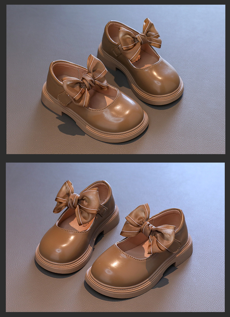 女童公主鞋2024新款秋季儿童蝴蝶结时尚小皮鞋百搭单鞋学生演出鞋详情11
