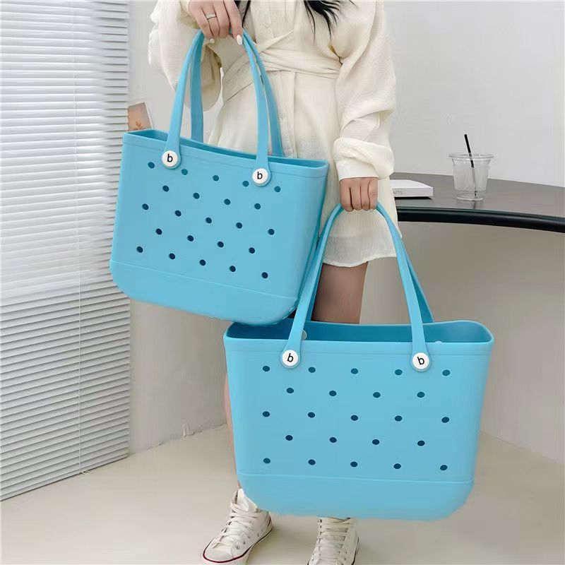 eva basket travel shoulder bag, perforated bag, waterproof and durable storage, eva beach bag, perforated bag, eva handbag pic 13