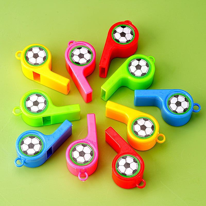 24 small football whistles for cheering and encouragement, whistle supplies, plastic whistles, referee whistles, manufacturer wholesale pic 2